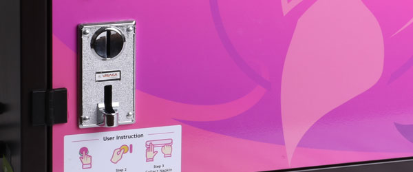 Multi Coin Mechanism Feature sanitary-napkin-vending-machine-multi-coin-mechanism-feature