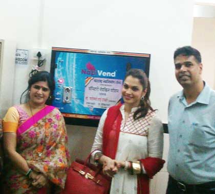Actress Isha Kopikar inauguration napkin-vending-machine-actress-isha-kopikar-inauguration-mumbai